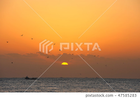 Sunrise on the East Coast of Korea Sunrise on the East Coast of Korea 47585283