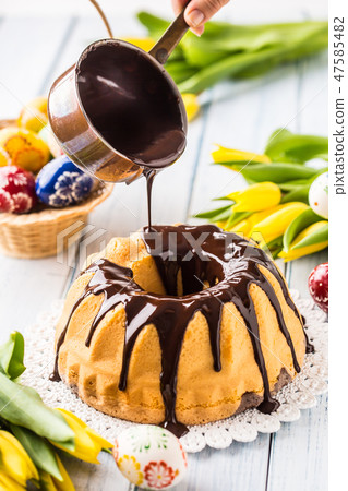 Delicious holiday slovak and czech cake babovka. Delicious holiday slovak and czech cake babovka. 47585482