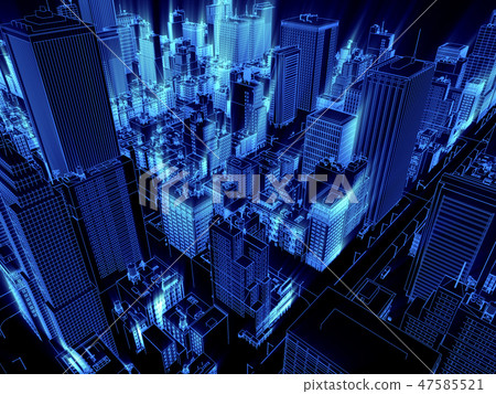 城市建築通信網絡CG 47585521