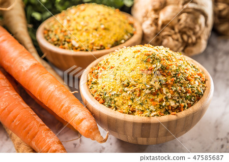 Seasoning spices condiment vegeta. Seasoning spices condiment vegeta. 47585687