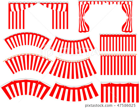 Red And White Curtain Graduation Ceremony Stock Illustration