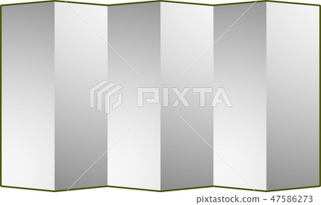 Folding Screens Luxurious Japanese Style Stock Illustration