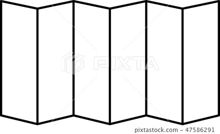 Folding Screens Luxurious Japanese Style Stock Illustration