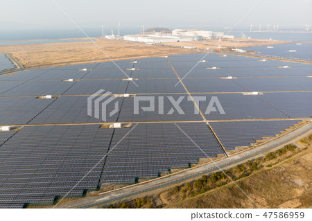 Mega solar power plant Mega solar power plant 47586959