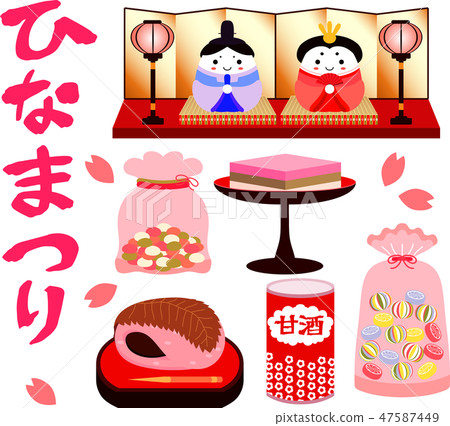 Hinamatsuri set Peach's mouth Hina Doll Hikisaki Hina Dolla Kyoiku Sakurarochi 47587449