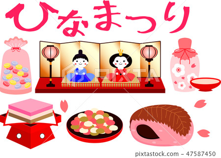 Hinamatsuri set Peach's mouth Hina Doll Hikisaki Hina Dolla Kyoiku Sakurarochi 47587450