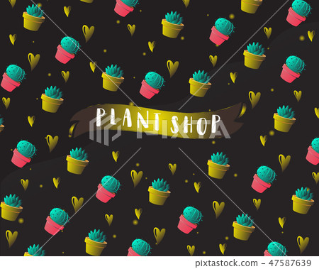 Cactus in pot. Cactus background. Cactus in pot. Cactus background. 47587639