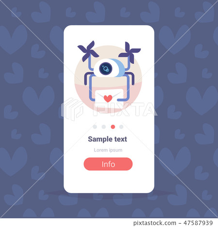 quadcopter send letter envelope happy valentines day concept express air delivery service drone quadcopter send letter envelope happy valentines day concept express air delivery service drone 47587939