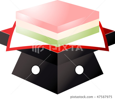 Hinamatsuri Hikimi年糕有三種顏色桃子的嘴日本甜點 47587975