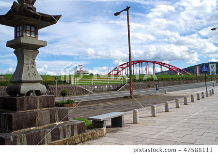 Historical city lanterns and bridges in Mihonmachi Historical city lanterns and bridges in Mihonmachi 47588111