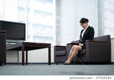 Job hunting Anxiety waiting for interview tension 47588598