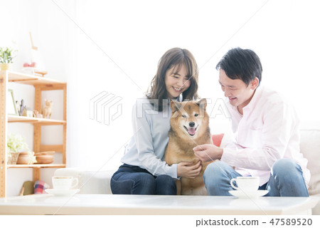 Shiba Inu和一對夫婦 47589520