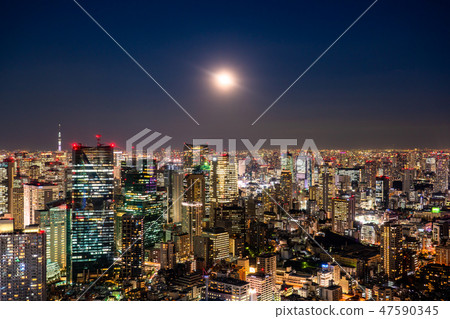 "A magnificent view of Japan" Tokyo night view · Super night moon sky night sky "From Roppongi Hills Observation Deck" "A magnificent view of Japan" Tokyo night view · Super night moon sky night sky "From Roppongi Hills Observation Deck" 47590345