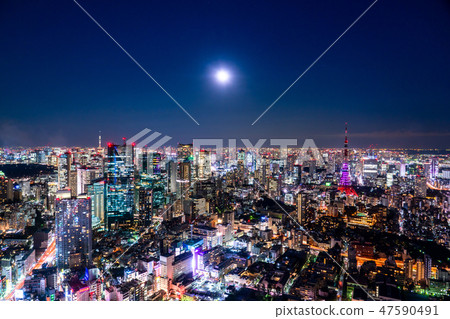 A Magnificent View Of Japan Tokyo Night View Stock Photo A Magnificent View Of Japan Tokyo Night View Stock Photo