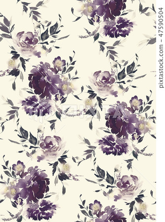 Seamless summer pattern with watercolor flowers Seamless summer pattern with watercolor flowers 47590504