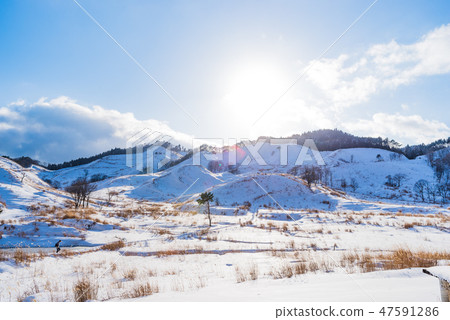 Aki Furin highland where snow fell 47591286
