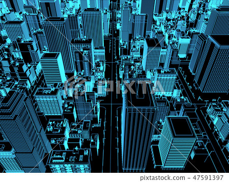 Urban Urban Building Communication Network CG 47591397