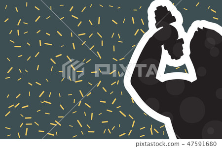 A banner with a bodybuilder. A banner with a bodybuilder. 47591680