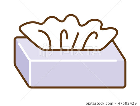 Box tissue with contour line Box tissue with contour line 47592429