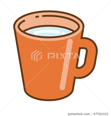 Mug cup contour with water in 47592432