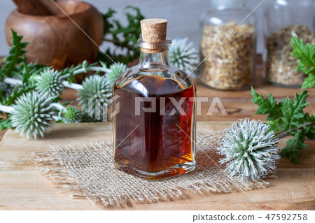 A bottle of glandular globe-thistle tincture 47592758