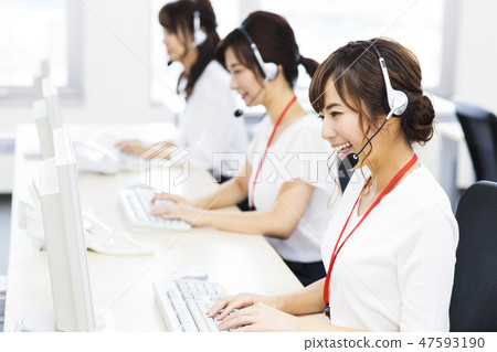 Operator Call Center Tele Apo Business Personal Stock Photo