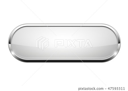 White glass button. Shiny oval 3d web icon White glass button. Shiny oval 3d web icon 47593311