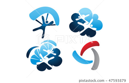 Parachutist Icon Template Set Parachutist Icon Template Set 47593879