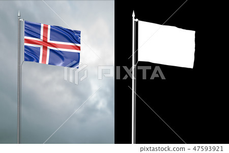 state flag of Iceland  47593921