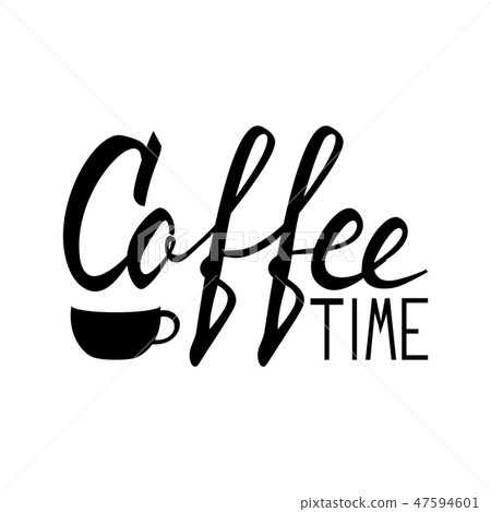 Coffee lettering, logo, Coffee lettering, logo, 47594601