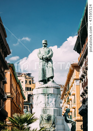 Naples, Campania, Italy. Monument Of King Umberto I Who Ruled Italy From 1878 To 1900 47595524