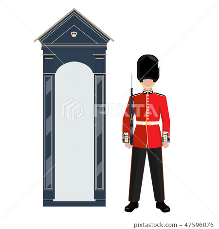 Sentry of The Grenadier Guards vector illustration 47596076