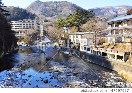 Shiobara Onsen Street in the vicinity of Harukawa and Kagetsu River branch Shiobara Onsen Street in the vicinity of Harukawa and Kagetsu River branch 47597927