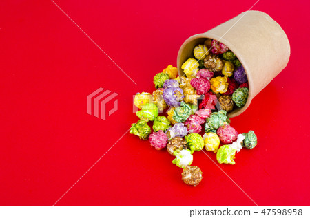 White and glazed popcorn White and glazed popcorn 47598958