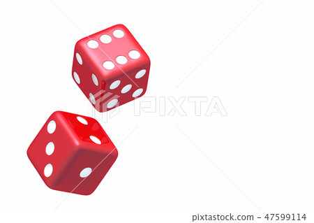 3D illustration of two dice 47599114