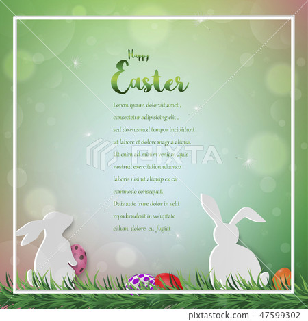 Happy Easter greeting card Happy Easter greeting card 47599302