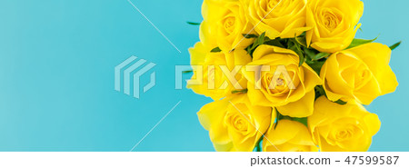Fresh yellow roses bouquet Fresh yellow roses bouquet 47599587