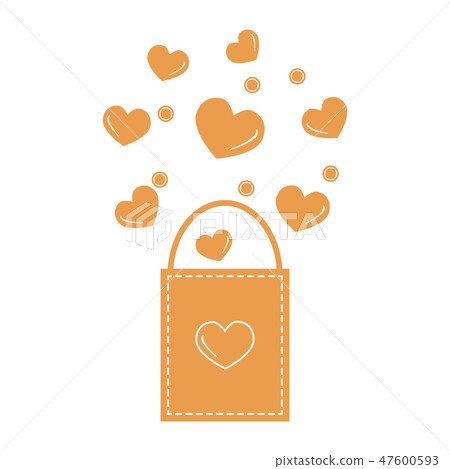 gift bag with hearts Design for banner, flyer, gift bag with hearts Design for banner, flyer, 47600593