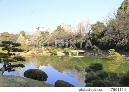 Kiyosumi garden Snow scattered landscape Koto Ward, Tokyo 47601114