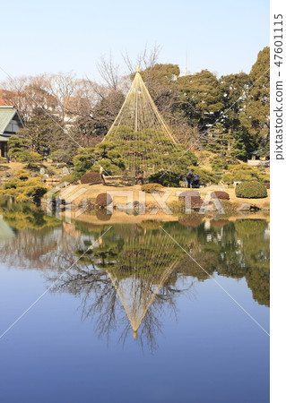 Kiyosumi garden Snow scattered landscape Koto Ward, Tokyo 47601115