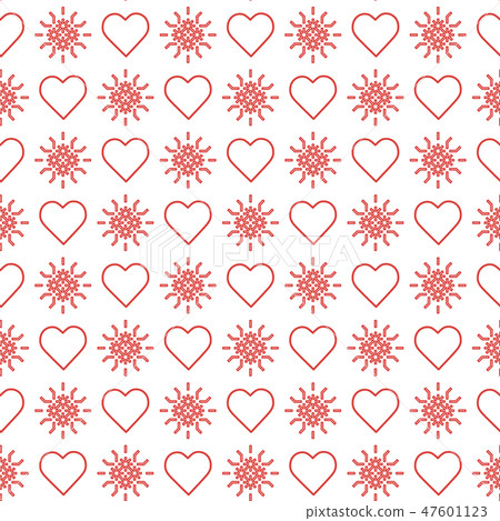Seamless pattern with hearts Valentine's Day - Stock Illustration ...