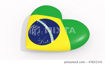 Heart in colors and symbols of Brazil Heart in colors and symbols of Brazil 47601541