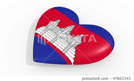 Heart in colors and symbols of Cambodia Heart in colors and symbols of Cambodia 47601543