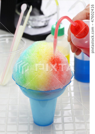 Rainbow shaded ice in Hawaii 47602416