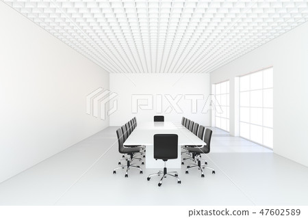 Conference room. Modern office with windows. 3D Rendering. 47602589