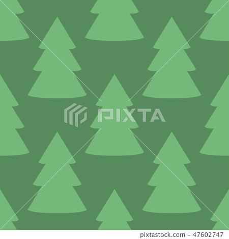 Christmas fir tree green art seamless pattern - Stock Illustration ...