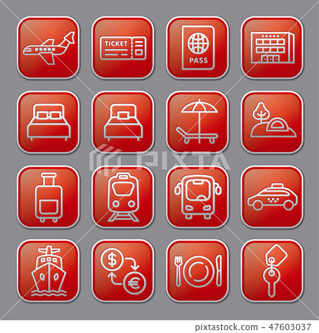 travel buttons - Stock Illustration [47603037] - PIXTA