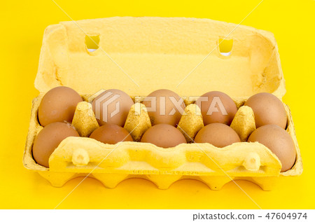Ten eggs in carton Ten eggs in carton 47604974