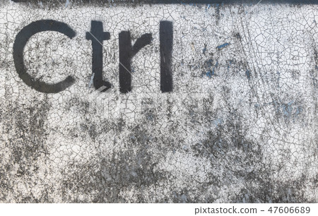 Grunge graffiti depicting the Ctrl key Grunge graffiti depicting the Ctrl key 47606689