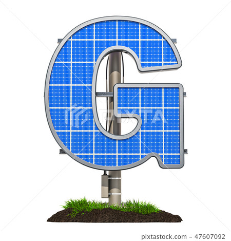 Solar panel in shaped of letter G 47607092